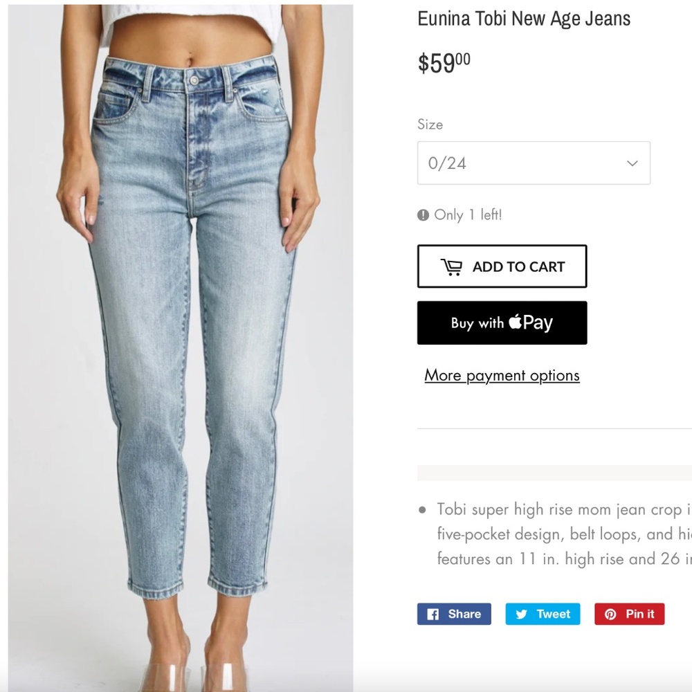 NWT Eunina Tobi Denim